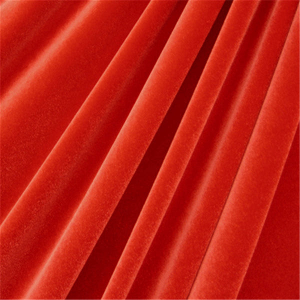 Paprika Stretch Velvet Bolt Fabric