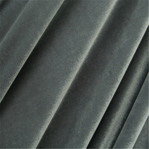 Charcoal Stretch Velvet Bolt Fabric