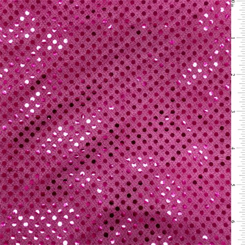 Fuschia Sequin Knit Fabric - Reorderable