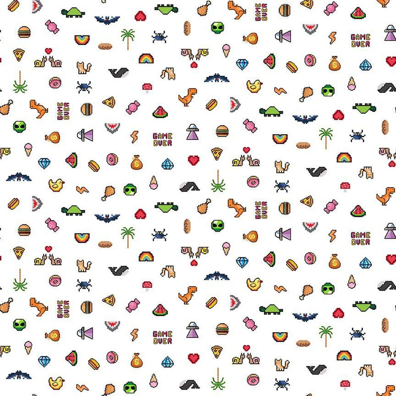 Level Up Cotton 44"/45" Fabric Per Yard