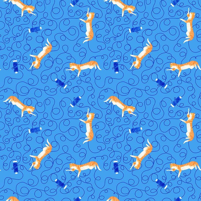 Oceanic Tangled Cotton 44"/45" Fabric Per Yard