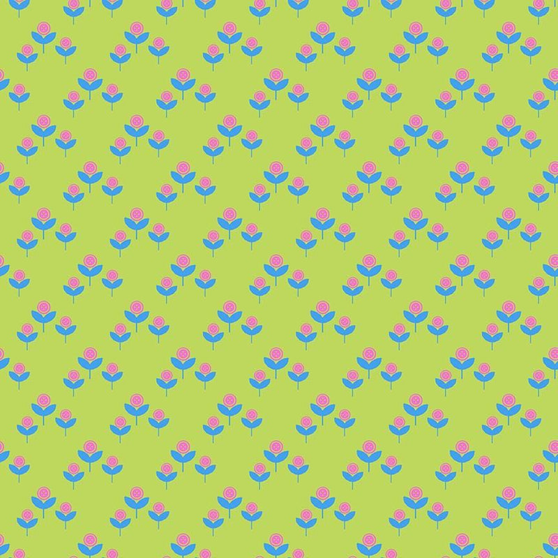 Acid Cute As A Button Cotton 44"/45" Fabric Per Yard