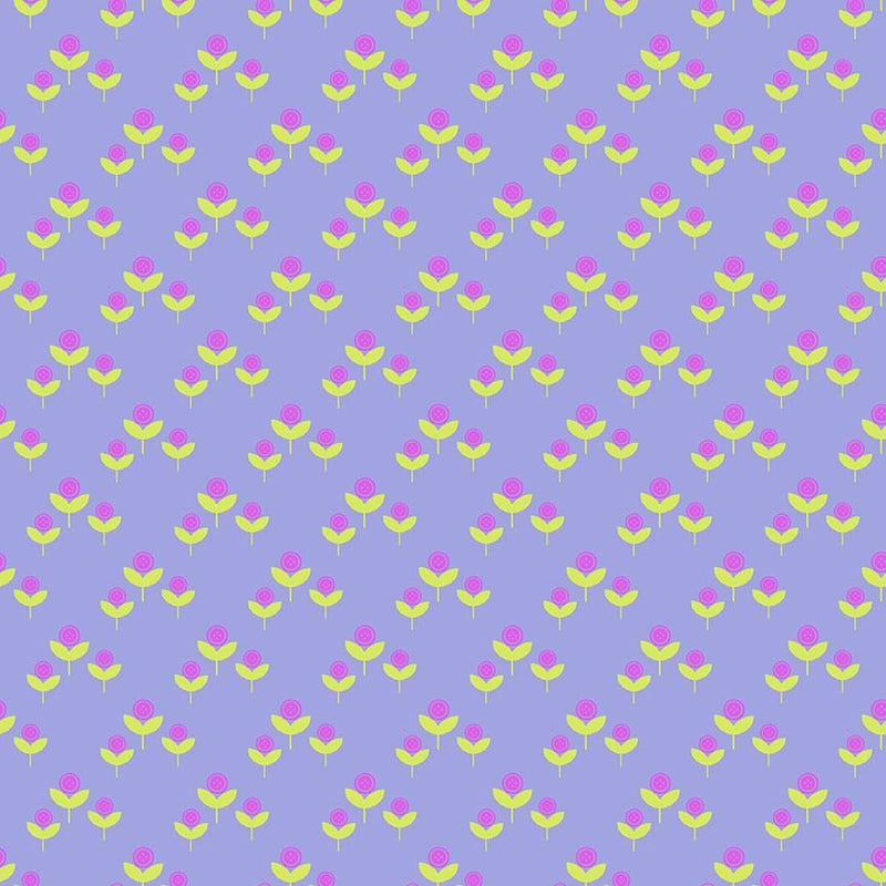 Lavender Cute As A Button Cotton 44"/45" Fabric Per Yard
