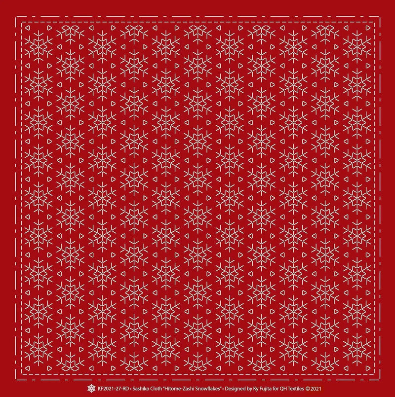Sashiko Cloth Hitome-Zashi SnowflakesRD