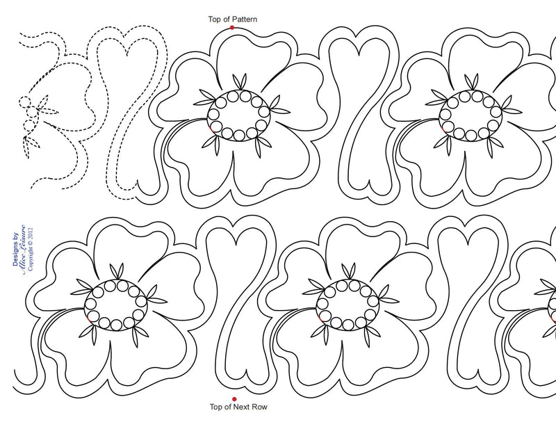 1400 Flowers and Hearts Pantograph
