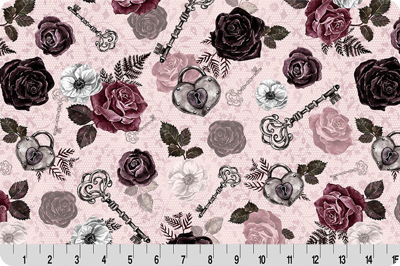 Secret Crush Black Cherry Digital Cuddle Fabric Per Yard
