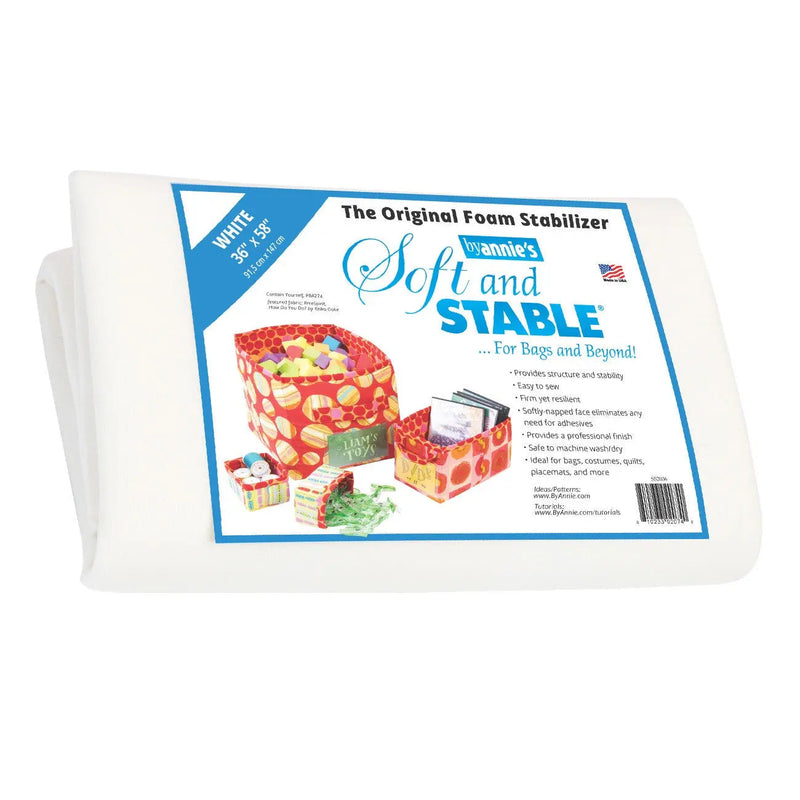 Soft and Stable White 100% Polyester Foam Stabilizer 36in x 58in