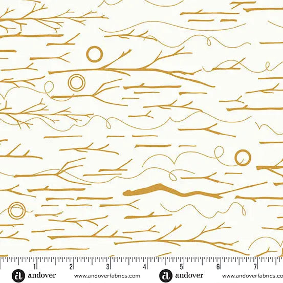 Sun Print Whisper Yarrow Sticks and Twine 44"/45" Fabric Per Yard