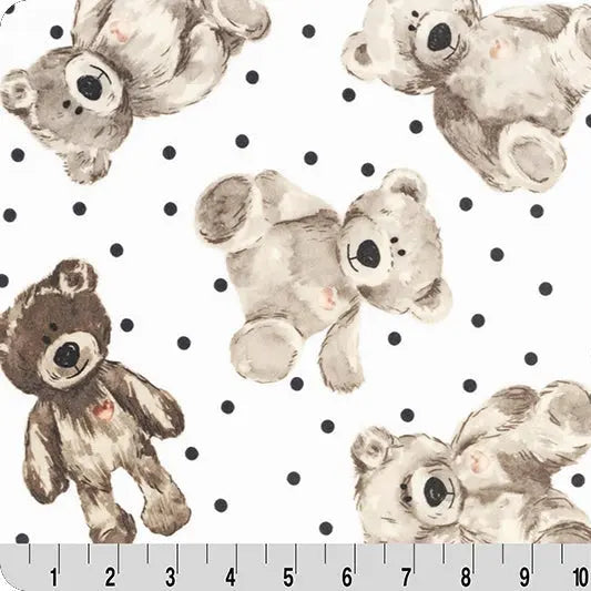 Teddy Digital Cuddle Quartz Fabric per yard