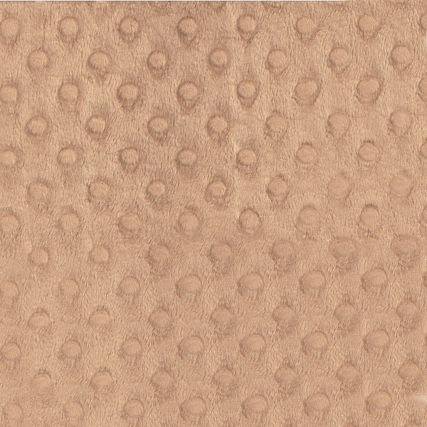 12 YD Bolt-Camel Minky Dot Fabric