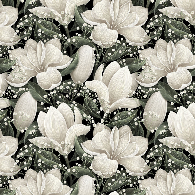 Cloud Cuddle Natural Magnolias 58"/60" Fabric per yard