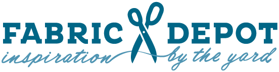 Fabric Depot Logo including phrase Inspiration by the Yard