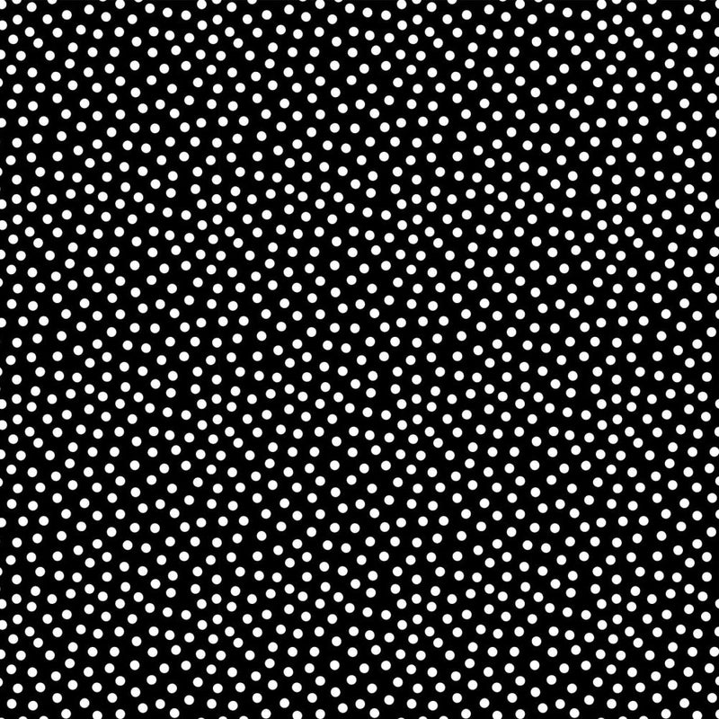 Barely Basics Lots a Dots Quilting Cuddle Black Fabric Per Yard